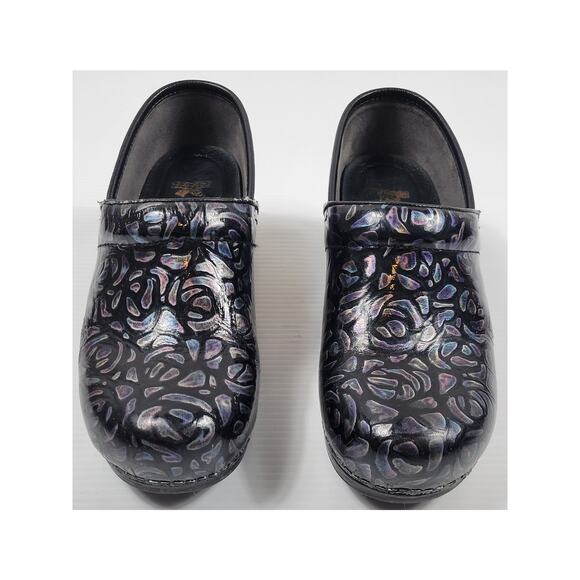 Dansko Pro XP Womens 40 9.5/10 Black Night Rose Comfort Nurse Clogs 3912960202 - Picture 2 of 11